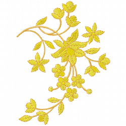 Flowers And Tree Embroidery Design 7